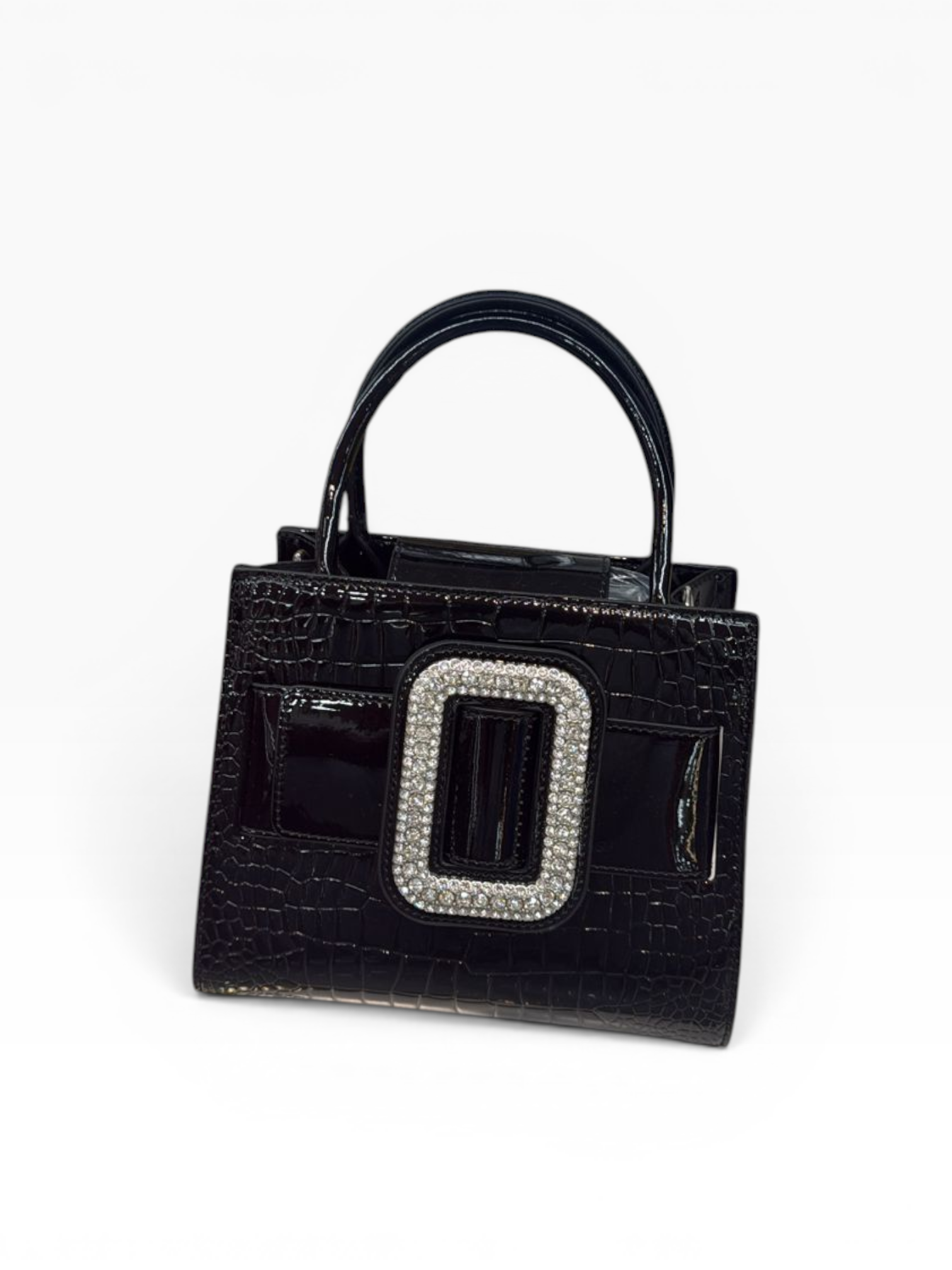 Croc. Skin Luxury Ladies Stylish HandBag CSL015(Black)