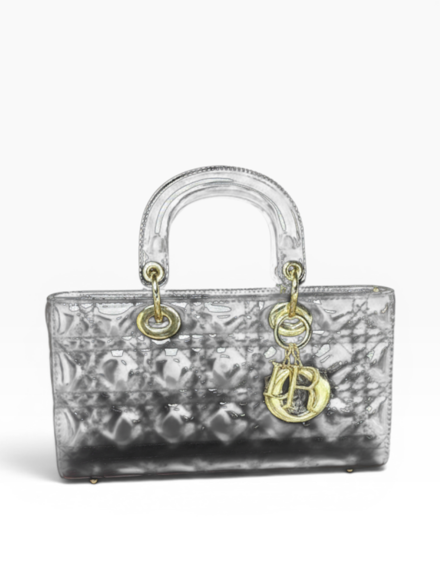Croc. Skin Luxury Ladies Stylish HandBag CSL014(Silver)
